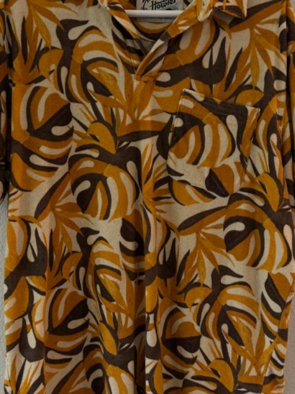 Howler Brothers Men's Multicolor Hawaiian Terry Cloth Shirt